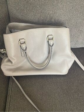 Kate Spade Original Pebbled Leather Satchel - Light Gray